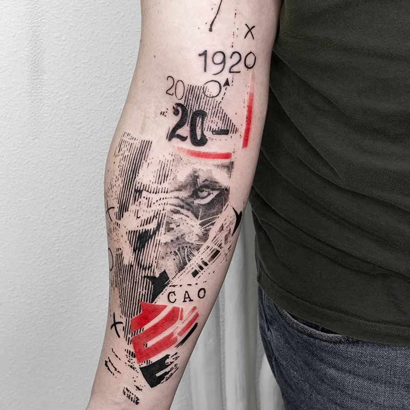 Tattoo brazo león Osasuna Leire Mdmi asanoha tattoo