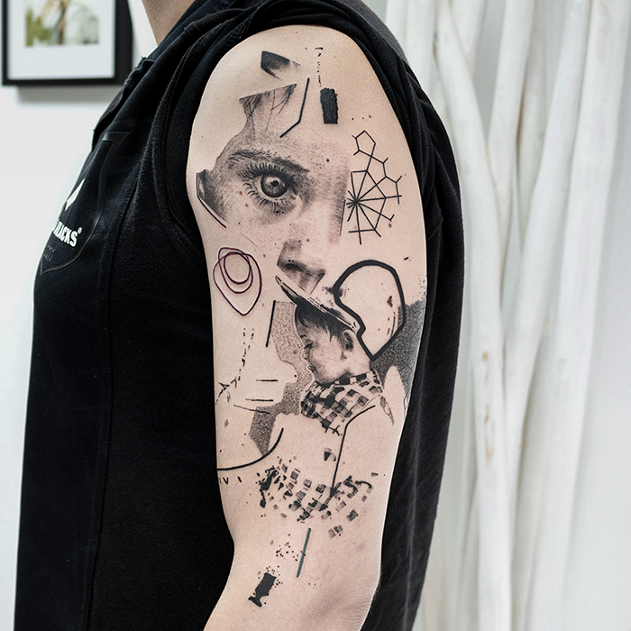 Tattoo en el brazo realismo de Asanoha Tattoo.